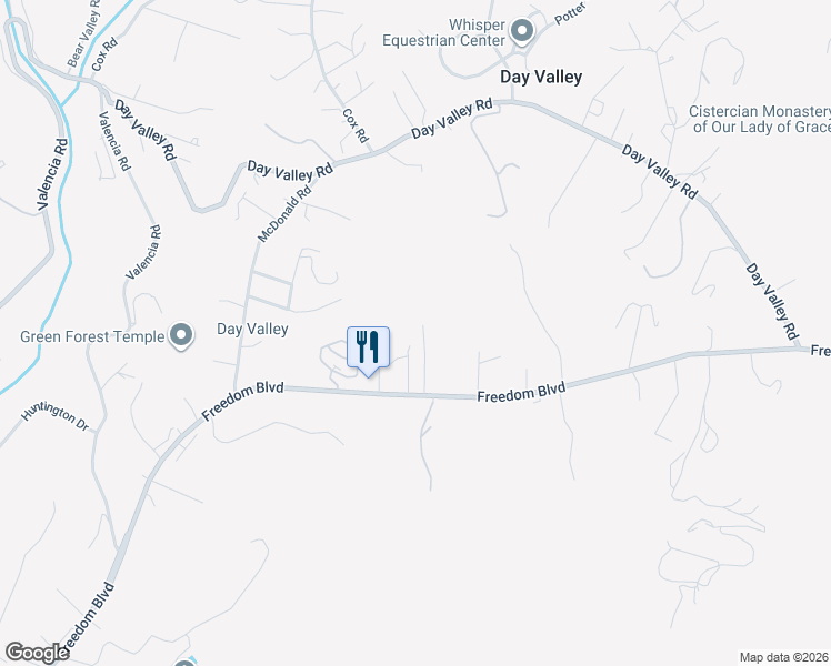 map of restaurants, bars, coffee shops, grocery stores, and more near 225 Owl Ridge Way in Aptos