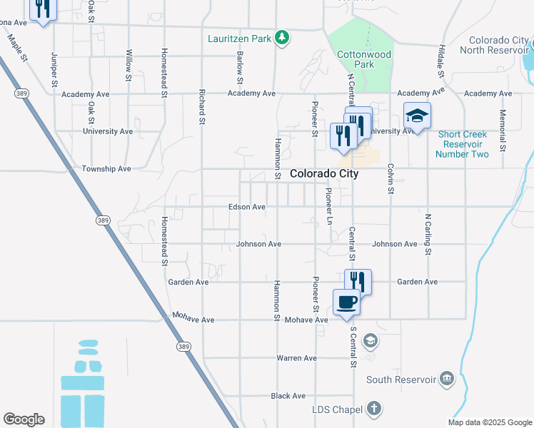 map of restaurants, bars, coffee shops, grocery stores, and more near 148-186 Hammon Street in Colorado City