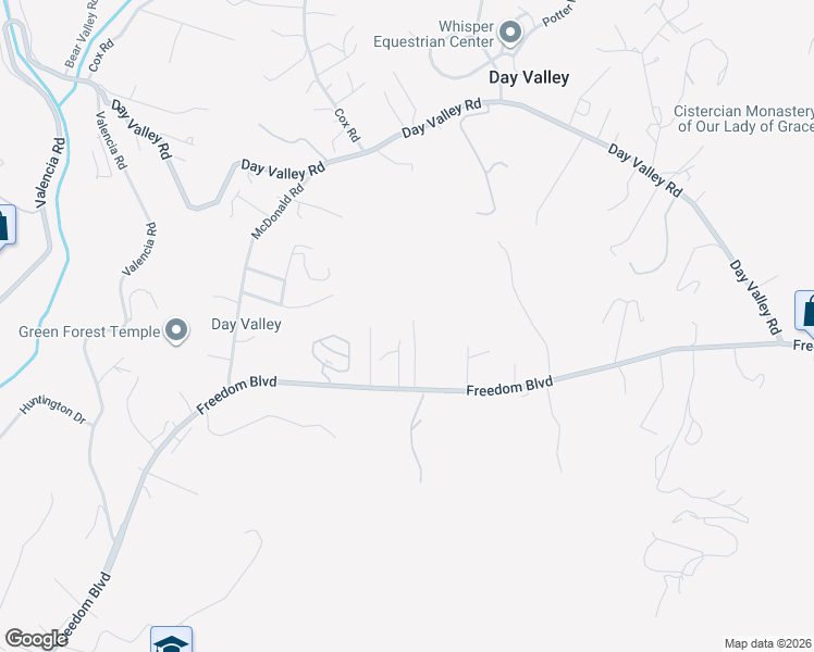 map of restaurants, bars, coffee shops, grocery stores, and more near 225 Owl Ridge Way in Aptos