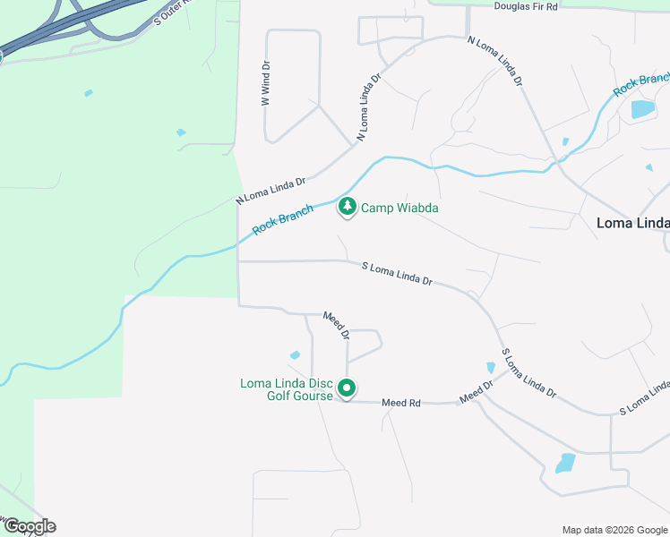 map of restaurants, bars, coffee shops, grocery stores, and more near 2153 South Loma Linda Drive in Loma Linda