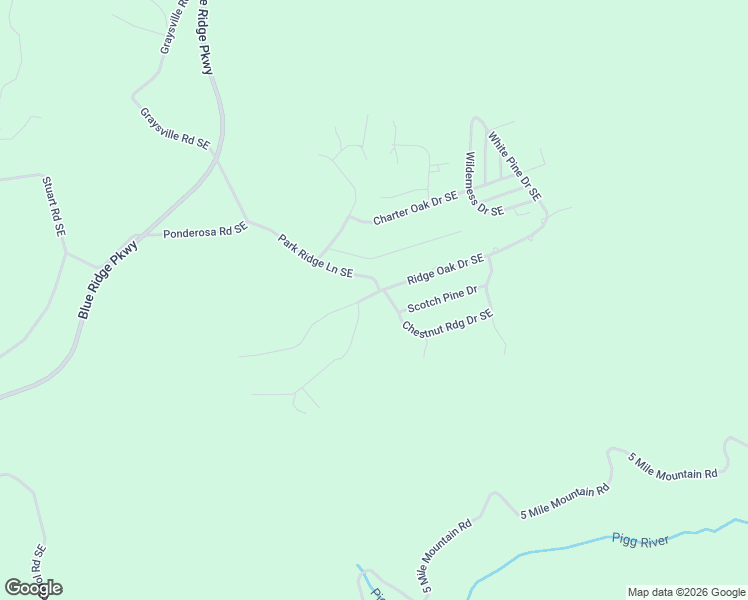 map of restaurants, bars, coffee shops, grocery stores, and more near 227-229 Ridge Oak Drive Southeast in Copper Hill