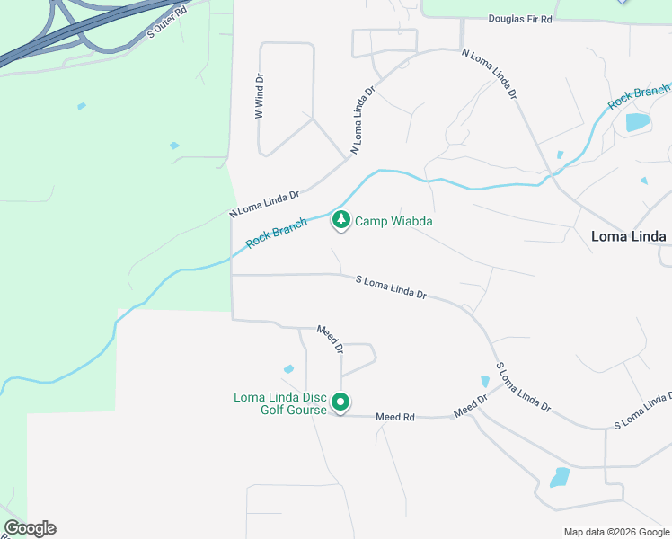 map of restaurants, bars, coffee shops, grocery stores, and more near 2153 South Loma Linda Drive in Loma Linda