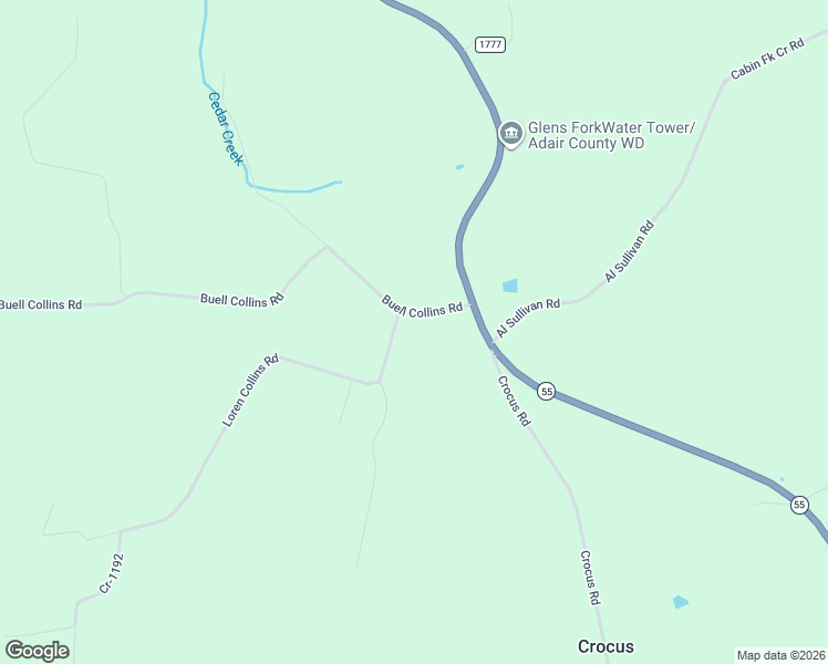 map of restaurants, bars, coffee shops, grocery stores, and more near 1921-1925 Loren Collins Road in Glens Fork