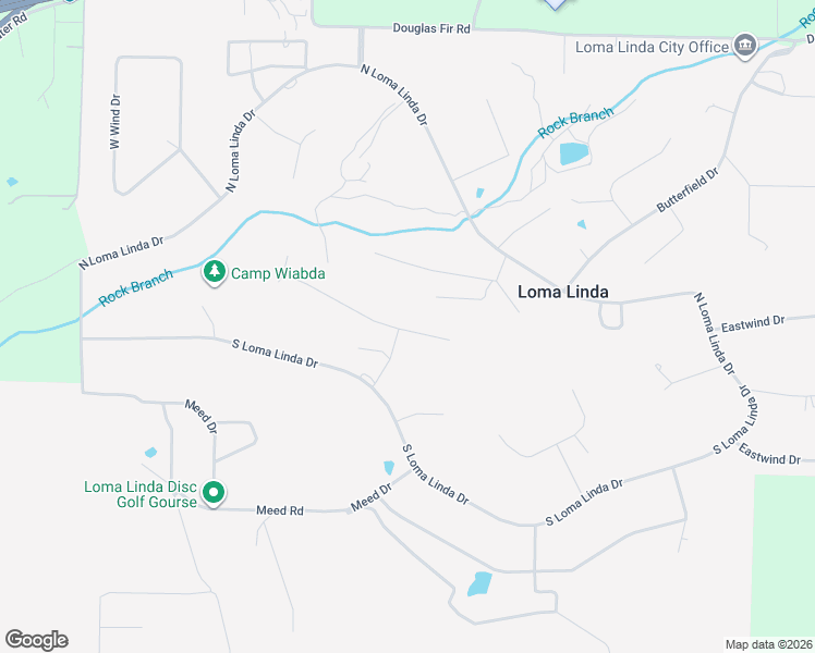 map of restaurants, bars, coffee shops, grocery stores, and more near Fairway Drive in Loma Linda
