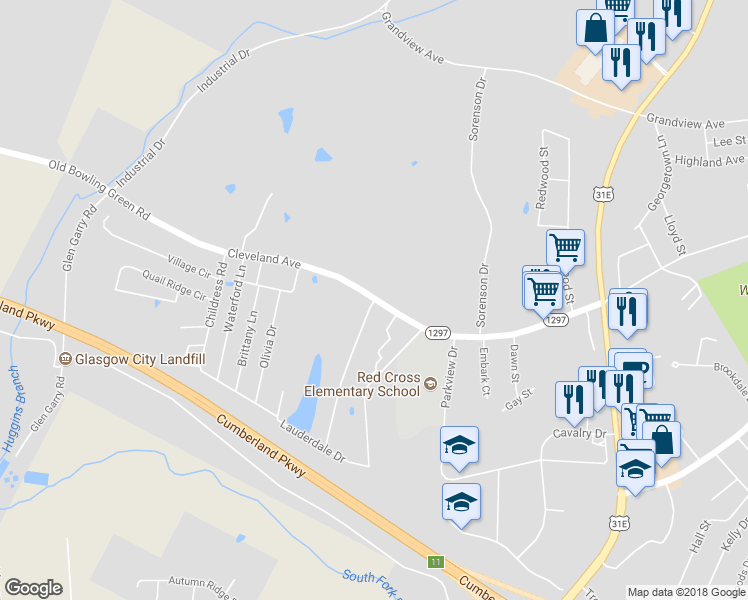 map of restaurants, bars, coffee shops, grocery stores, and more near 100 Forrester Road in Glasgow