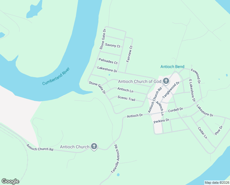 map of restaurants, bars, coffee shops, grocery stores, and more near Antioch Lane in Burnside