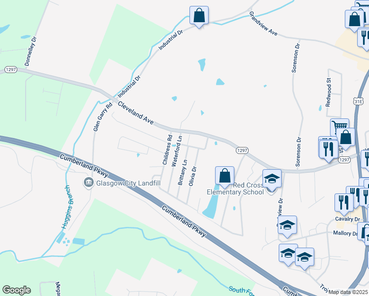 map of restaurants, bars, coffee shops, grocery stores, and more near 14 Belfast Way in Glasgow