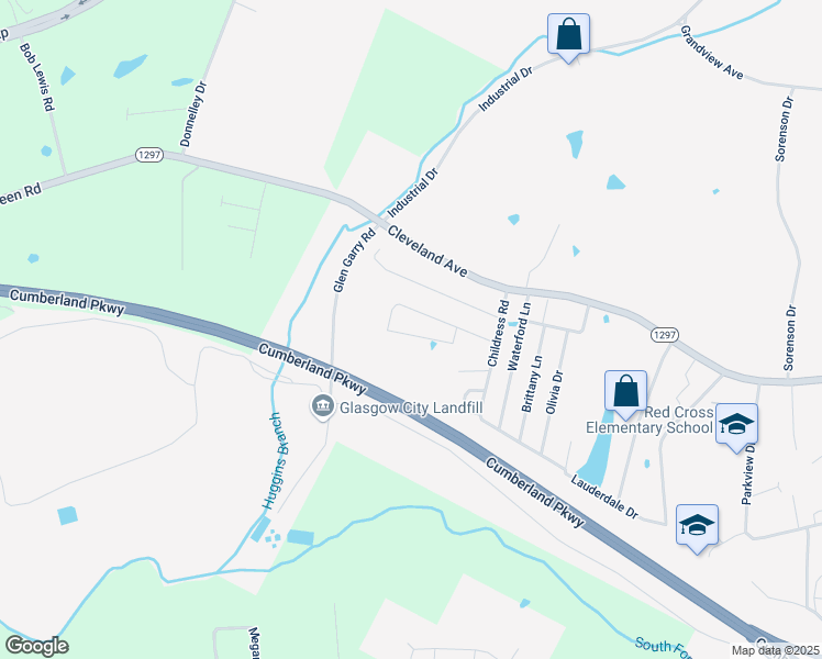map of restaurants, bars, coffee shops, grocery stores, and more near 113 Quail Ridge Circle in Glasgow
