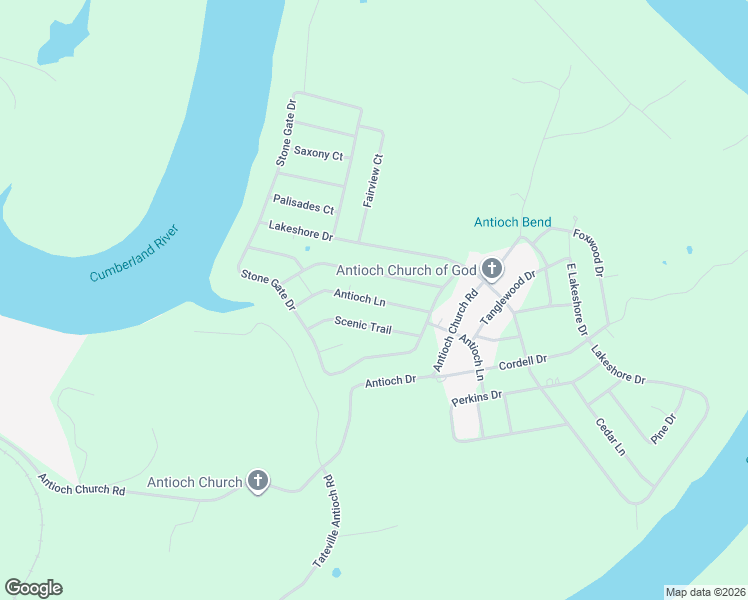 map of restaurants, bars, coffee shops, grocery stores, and more near Antioch Lane in Burnside