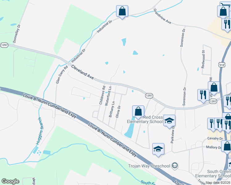 map of restaurants, bars, coffee shops, grocery stores, and more near 14 Belfast Way in Glasgow
