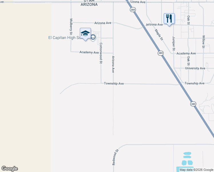 map of restaurants, bars, coffee shops, grocery stores, and more near 1275 Township Avenue in Colorado City