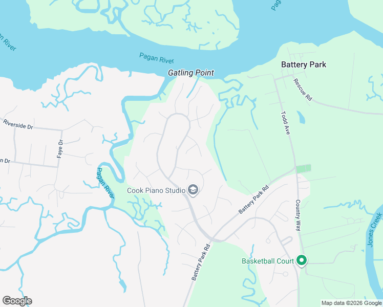 map of restaurants, bars, coffee shops, grocery stores, and more near 107 Sunrise Bluff Court in Smithfield