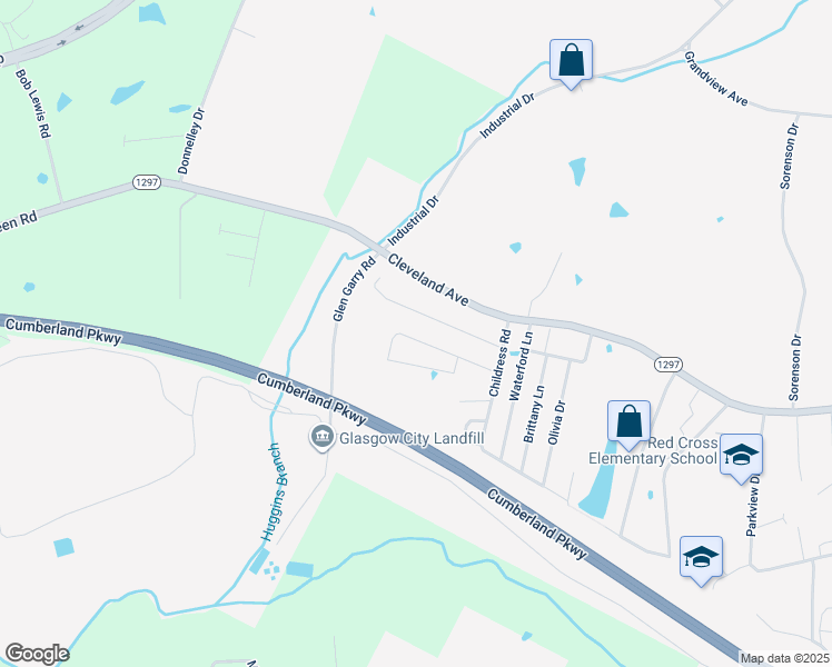 map of restaurants, bars, coffee shops, grocery stores, and more near 113 Quail Ridge Circle in Glasgow