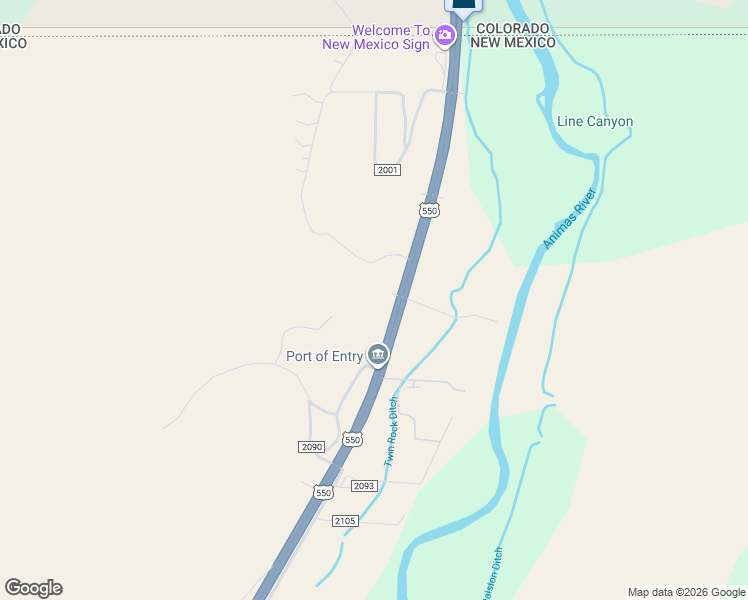 map of restaurants, bars, coffee shops, grocery stores, and more near 17383 U.S. 550 in Aztec