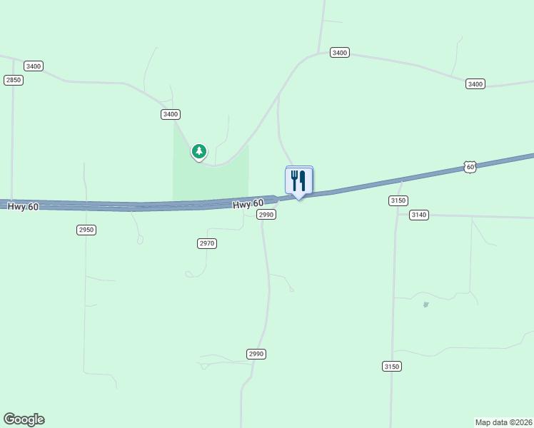 map of restaurants, bars, coffee shops, grocery stores, and more near 1600 County Road 2990 in Mountain View