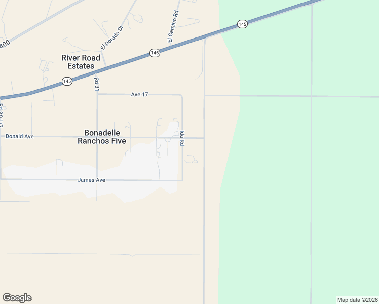 map of restaurants, bars, coffee shops, grocery stores, and more near 16735 Ida Road in Madera