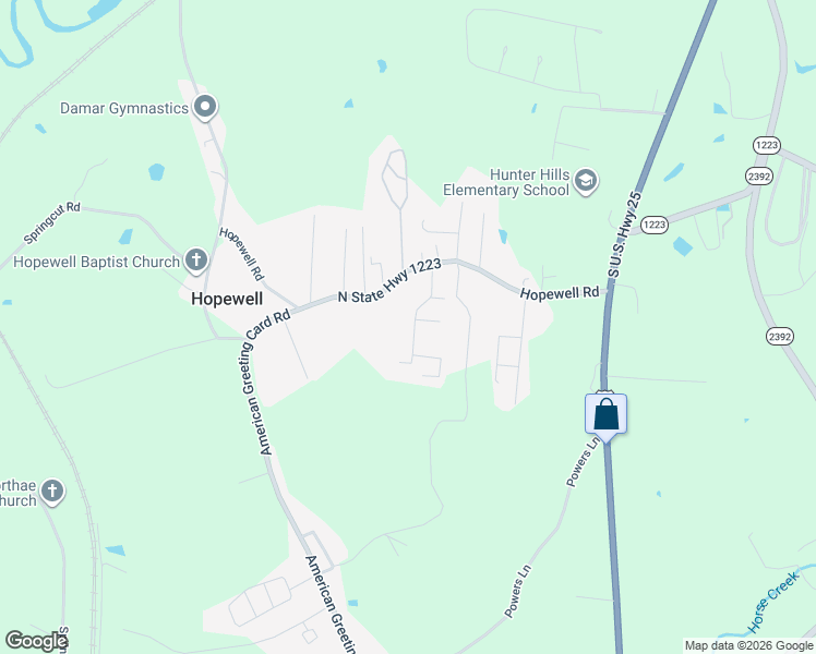 map of restaurants, bars, coffee shops, grocery stores, and more near 187 Greenfield Lane in Corbin