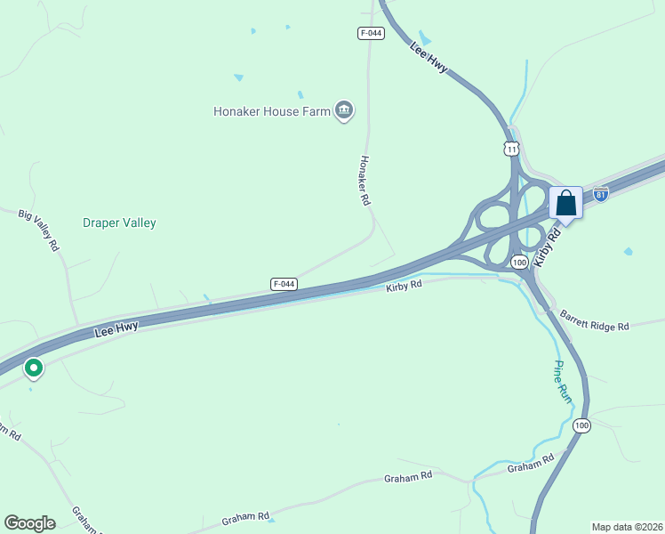 map of restaurants, bars, coffee shops, grocery stores, and more near Lee Highway in Draper