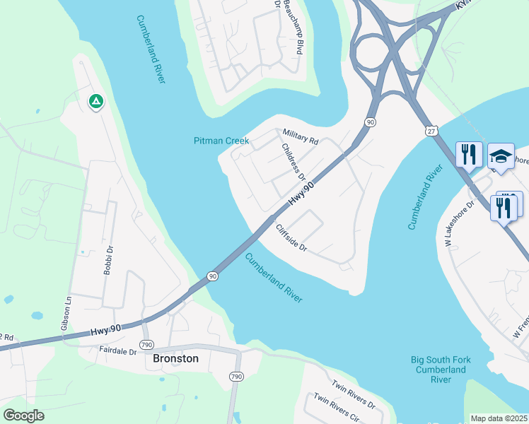 map of restaurants, bars, coffee shops, grocery stores, and more near 33 Weyland Drive in Somerset