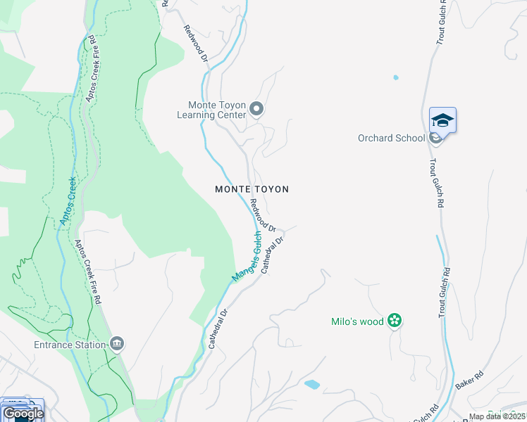 map of restaurants, bars, coffee shops, grocery stores, and more near 851 Burns Avenue in Aptos