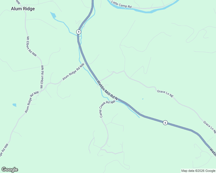 map of restaurants, bars, coffee shops, grocery stores, and more near 4543 Webbs Mill Road North in Floyd