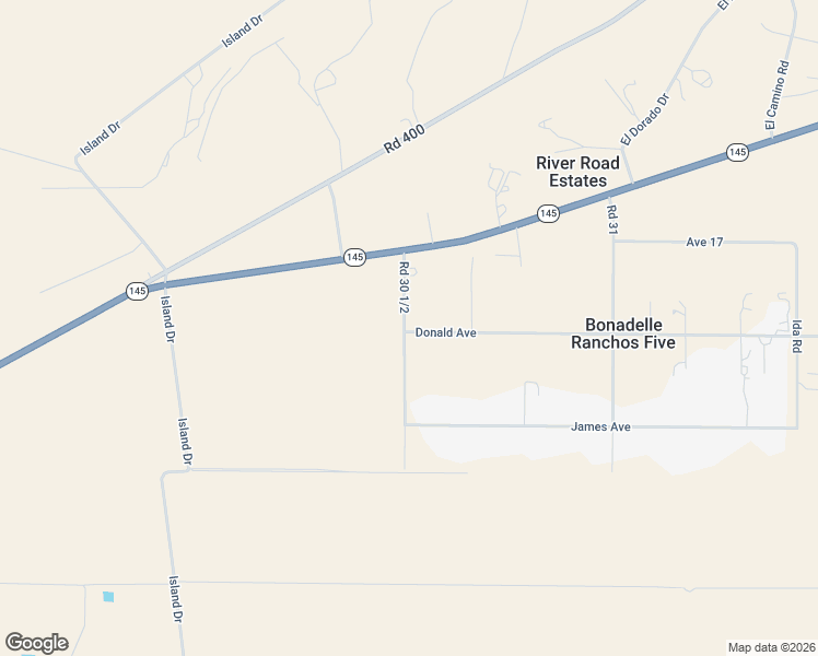 map of restaurants, bars, coffee shops, grocery stores, and more near 31031 Donald Avenue in Madera