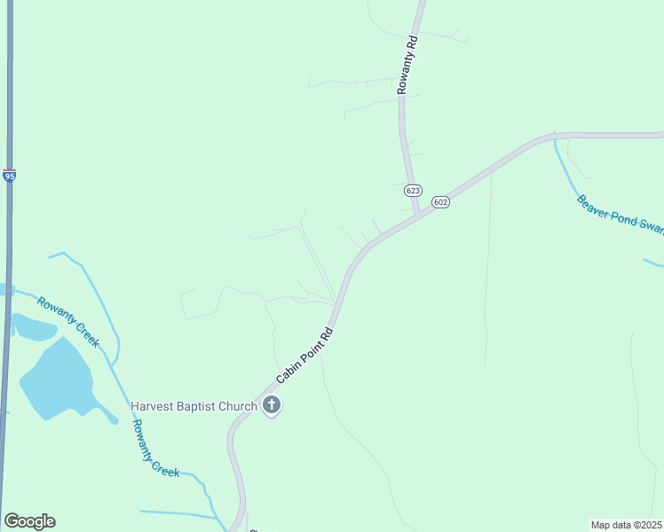 map of restaurants, bars, coffee shops, grocery stores, and more near 14621 Cabin Point Road in Stony Creek