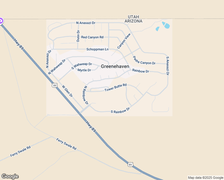 map of restaurants, bars, coffee shops, grocery stores, and more near 1079 Tower Butte Drive in Page