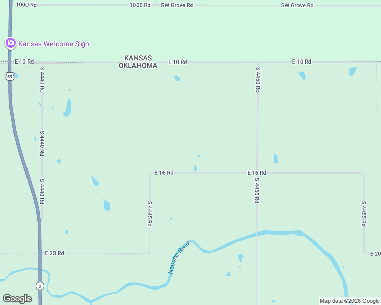 map of restaurants, bars, coffee shops, grocery stores, and more near 444660 East 16 Road in Welch