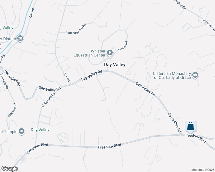 map of restaurants, bars, coffee shops, grocery stores, and more near 1270 Day Valley Ridge in Aptos