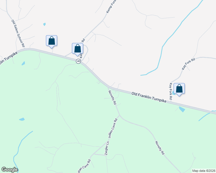 map of restaurants, bars, coffee shops, grocery stores, and more near 11935-12319 Old Franklin Turnpike in Union Hall