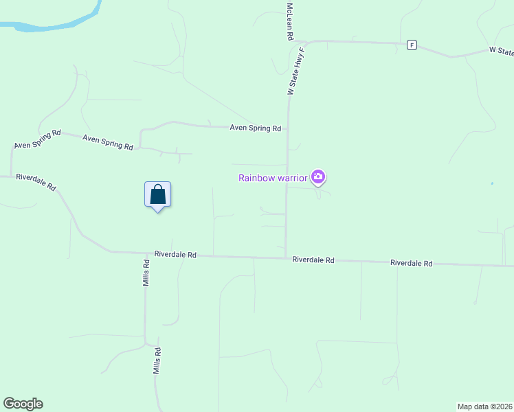 map of restaurants, bars, coffee shops, grocery stores, and more near 3071 West State Highway F in Ozark