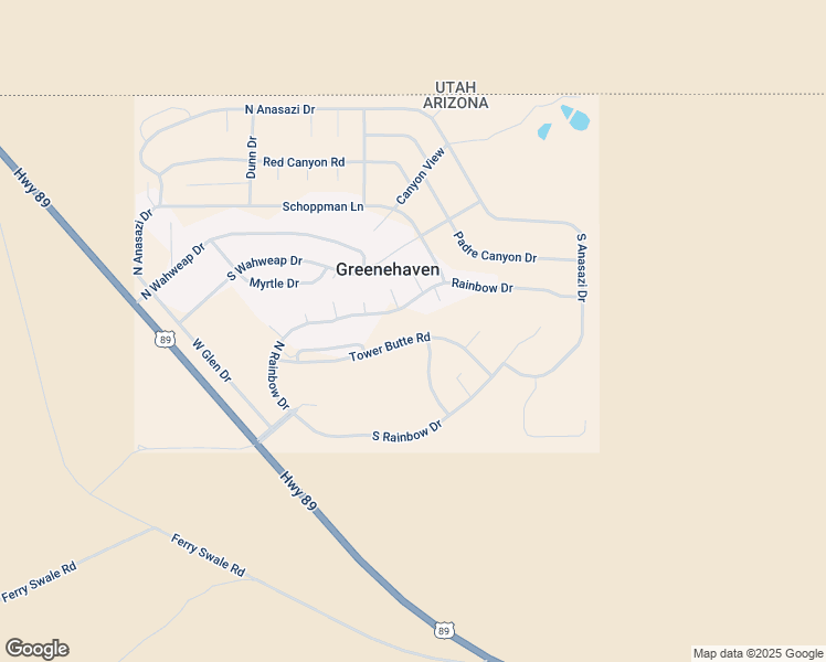 map of restaurants, bars, coffee shops, grocery stores, and more near 392 Rainbow Drive in Page