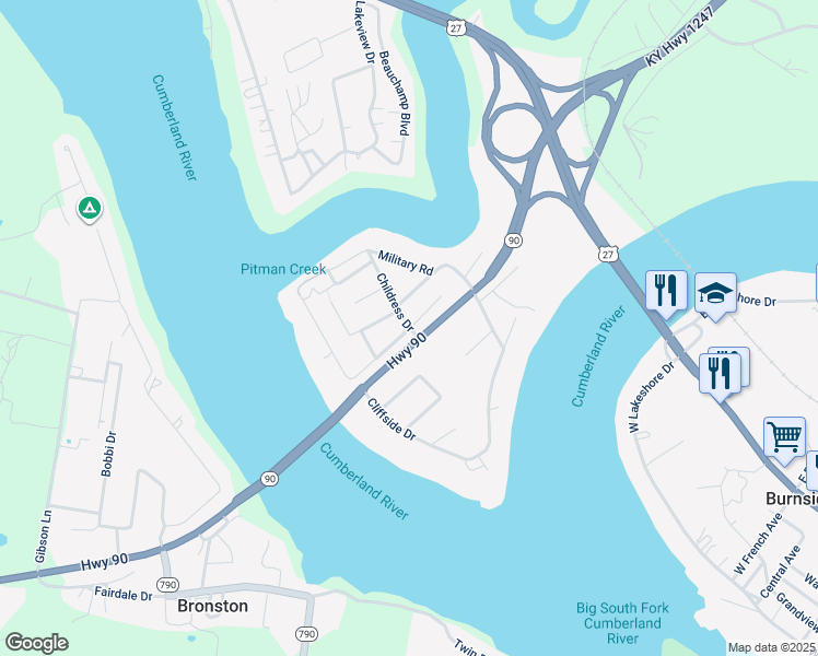 map of restaurants, bars, coffee shops, grocery stores, and more near 180 Childress Dr in Somerset