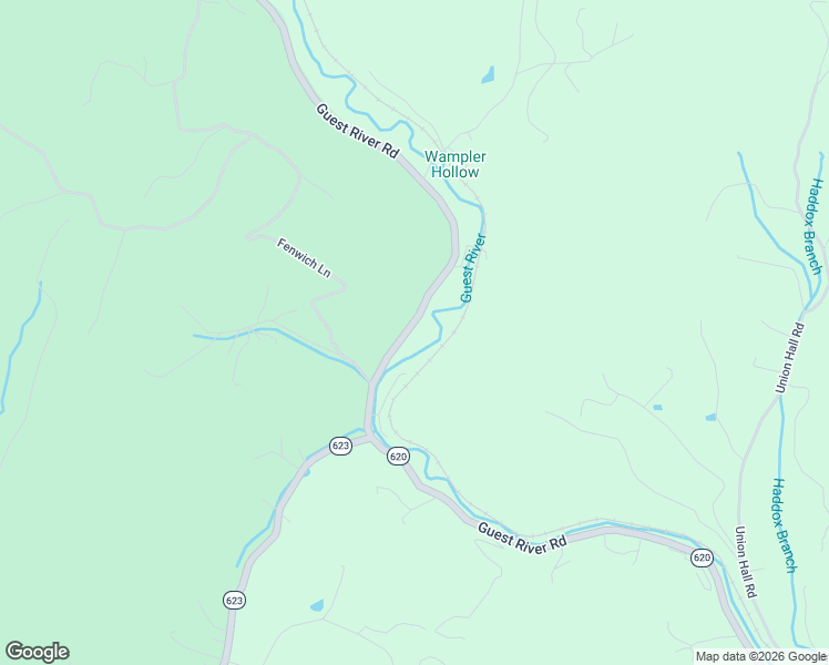 map of restaurants, bars, coffee shops, grocery stores, and more near 6728 Guest River Road in Norton