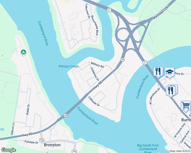 map of restaurants, bars, coffee shops, grocery stores, and more near 180 Childress Dr in Somerset