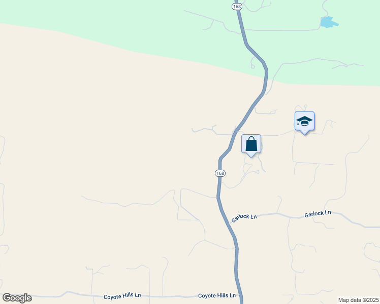 map of restaurants, bars, coffee shops, grocery stores, and more near 15920 Morgan Canyon Road in Prather