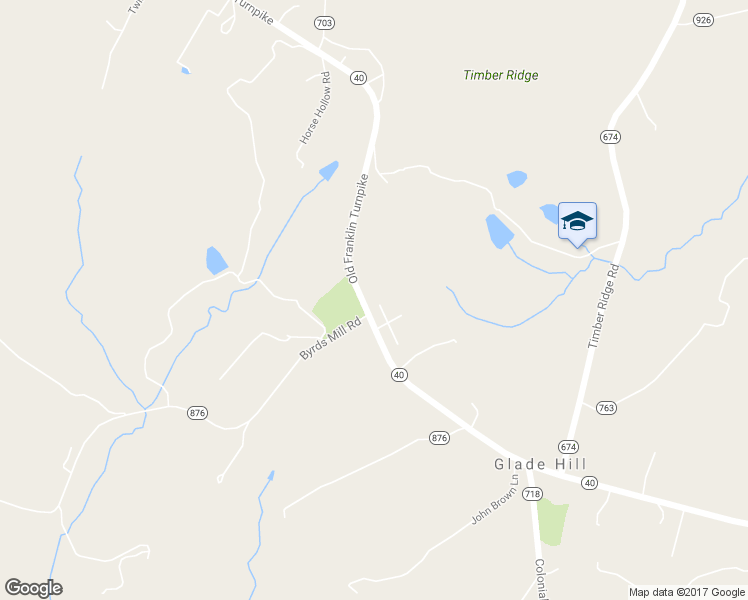 map of restaurants, bars, coffee shops, grocery stores, and more near 6745 Old Franklin Turnpike in Glade Hill