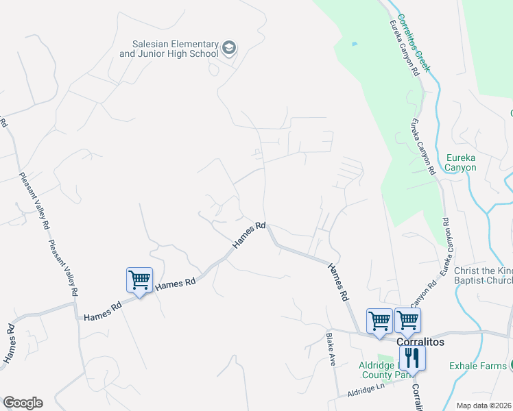 map of restaurants, bars, coffee shops, grocery stores, and more near 21 Enos Lane in Watsonville
