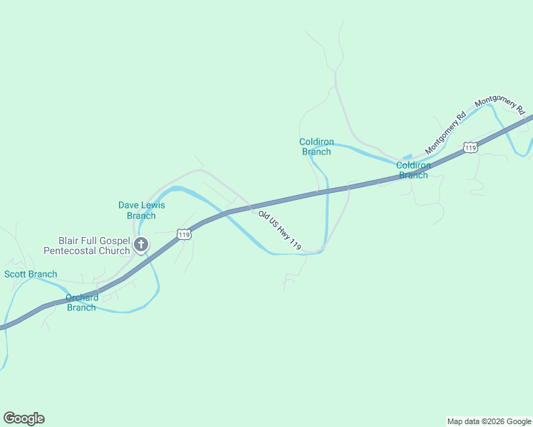 map of restaurants, bars, coffee shops, grocery stores, and more near U.S. 119 in Cumberland
