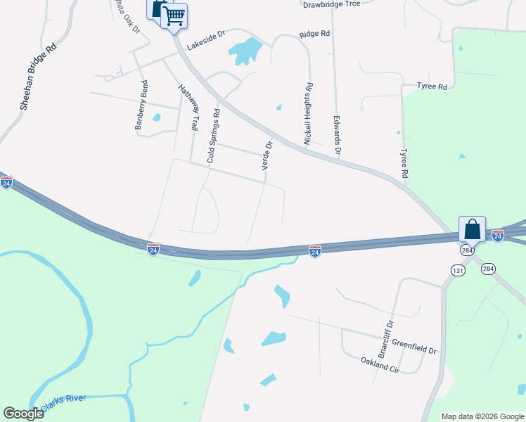 map of restaurants, bars, coffee shops, grocery stores, and more near 16 Greenwood Pl in Paducah