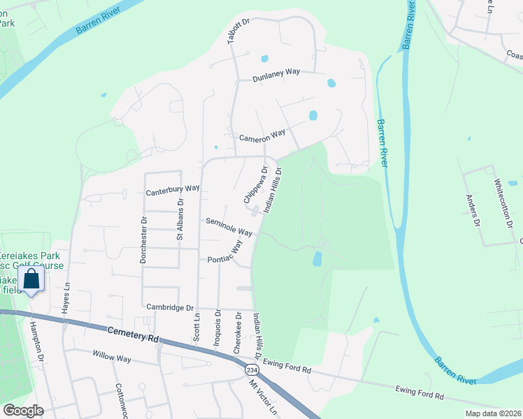 map of restaurants, bars, coffee shops, grocery stores, and more near 245-283 Indian Hills Dr in Bowling Green
