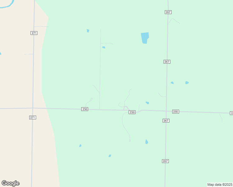 map of restaurants, bars, coffee shops, grocery stores, and more near 11681 County Road 250 in Puxico