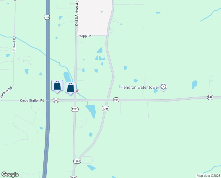 map of restaurants, bars, coffee shops, grocery stores, and more near 2299 South Friendship Road in Paducah