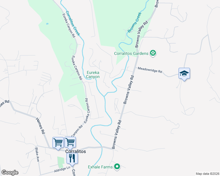 map of restaurants, bars, coffee shops, grocery stores, and more near 178 Vía Venito in Watsonville