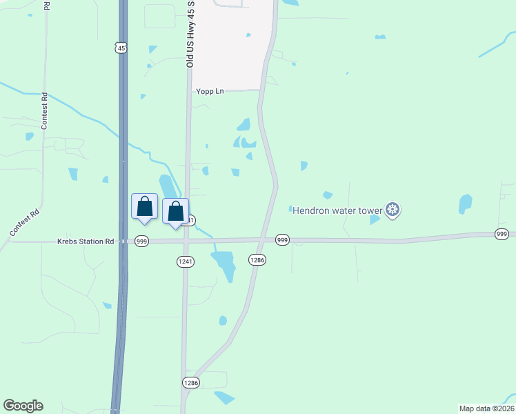 map of restaurants, bars, coffee shops, grocery stores, and more near 2299 South Friendship Road in Paducah