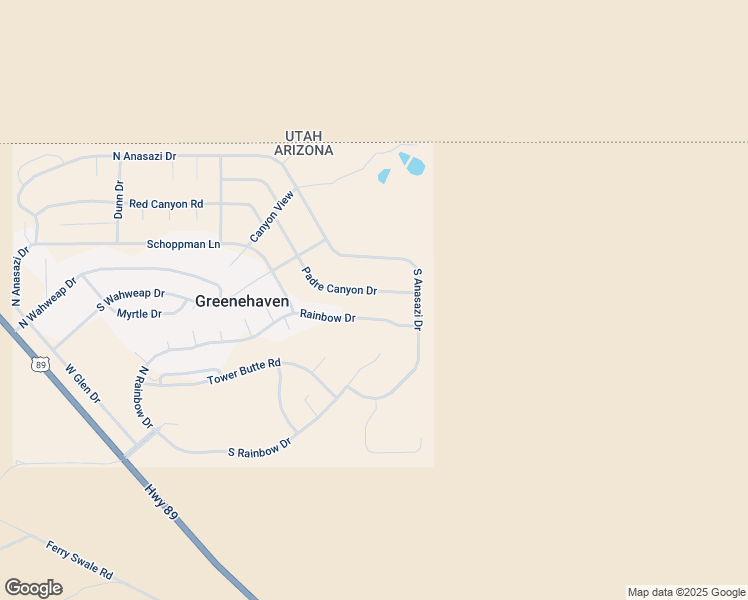 map of restaurants, bars, coffee shops, grocery stores, and more near 288 Padre Canyon Drive in Page