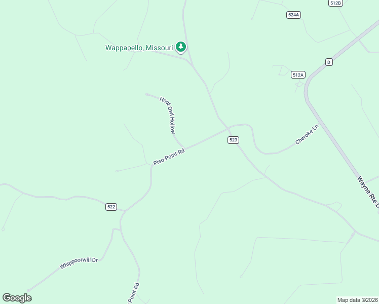 map of restaurants, bars, coffee shops, grocery stores, and more near 212 Wayne 522 in Wappapello