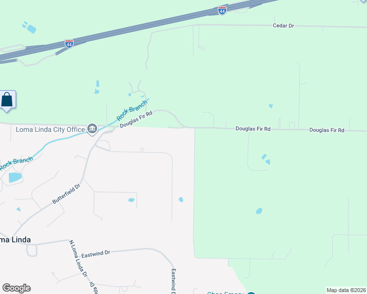 map of restaurants, bars, coffee shops, grocery stores, and more near 5001-5499 Bison Road in Loma Linda