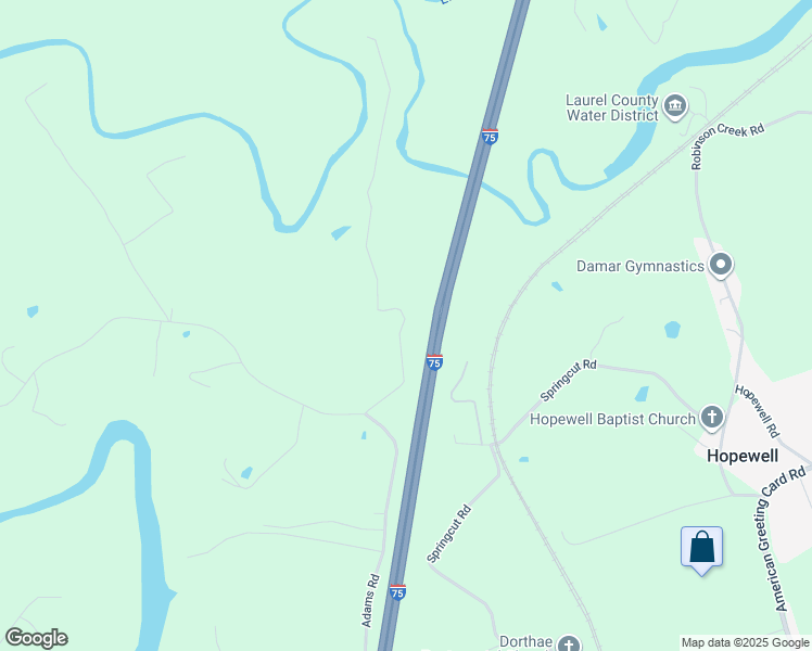 map of restaurants, bars, coffee shops, grocery stores, and more near 173 Devils Neck Road in Corbin